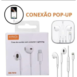FONE DE OUVIDO COM CONECTOR PARA IPHONE KD-7010 BRANCO